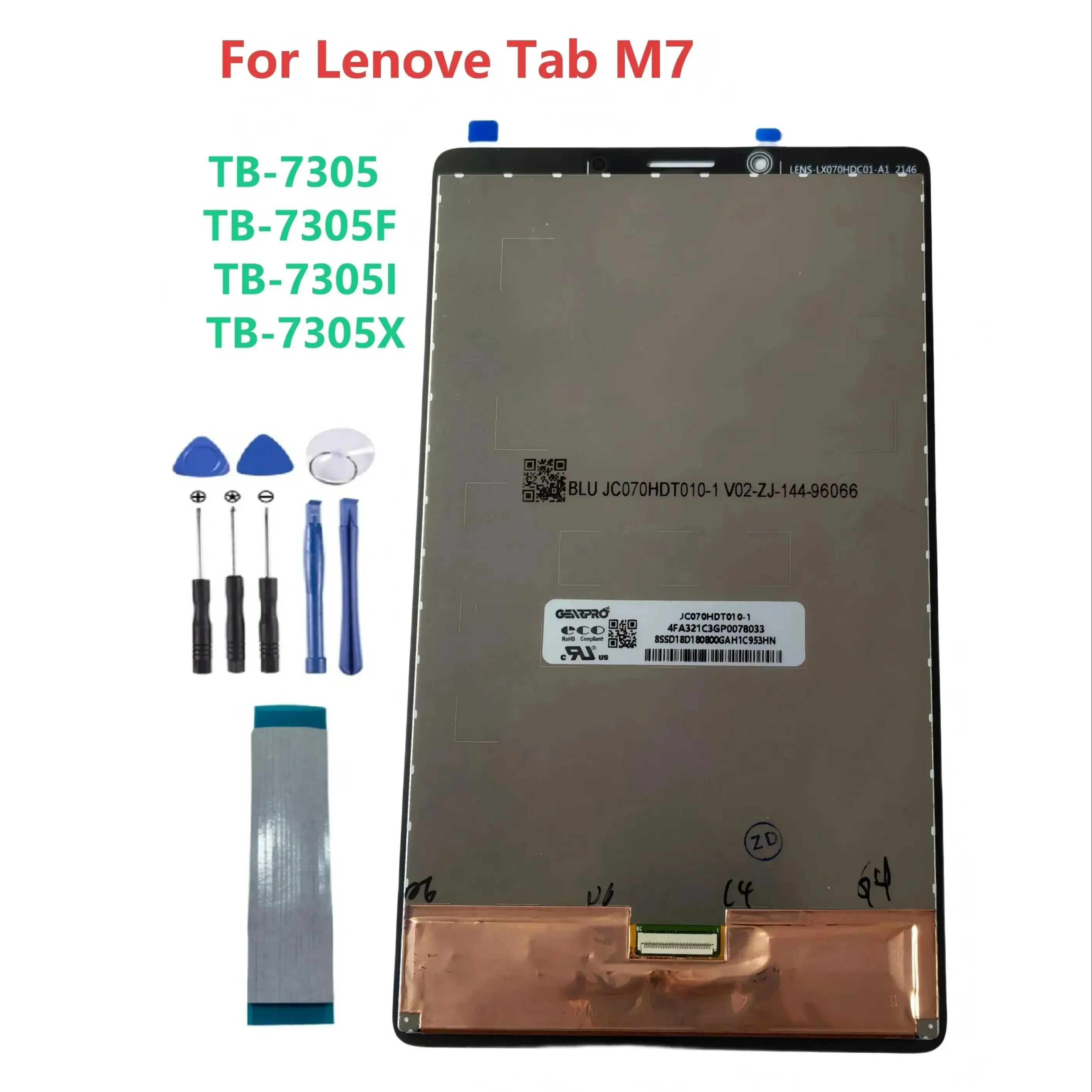 

Для Lenovo Tab M7 WIFI 3G 4G TB-7305 TB-7305F TB-7306 TB-7305I TB-7305X 7.0-дюймовый ЖК-дисплей с сенсорным экраном и стеклом в сборе