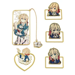 Anime Violet Evergarden Bookmark Exquisite Page Mark Tool Read Learn Stationery Book Supplies for Anime Fans Students Teachers