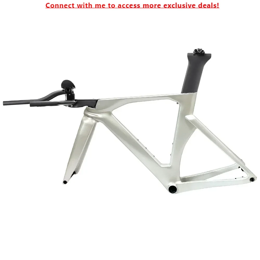 

Airwolf 2024 Full Carbon Road Bicycle BB386 142*12mm Thru Axle Disc Brake TT Bike Frame Road Bike Frame
