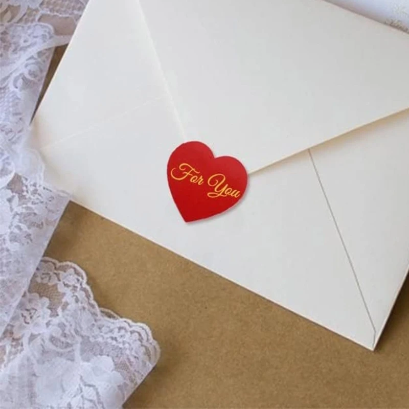 1500Pcs/3Roll Valentines Day Sticker 25mm Love Heart Sticker Self-Adhesive Wrapping Labels for Envelopes Present Box Candy Bag