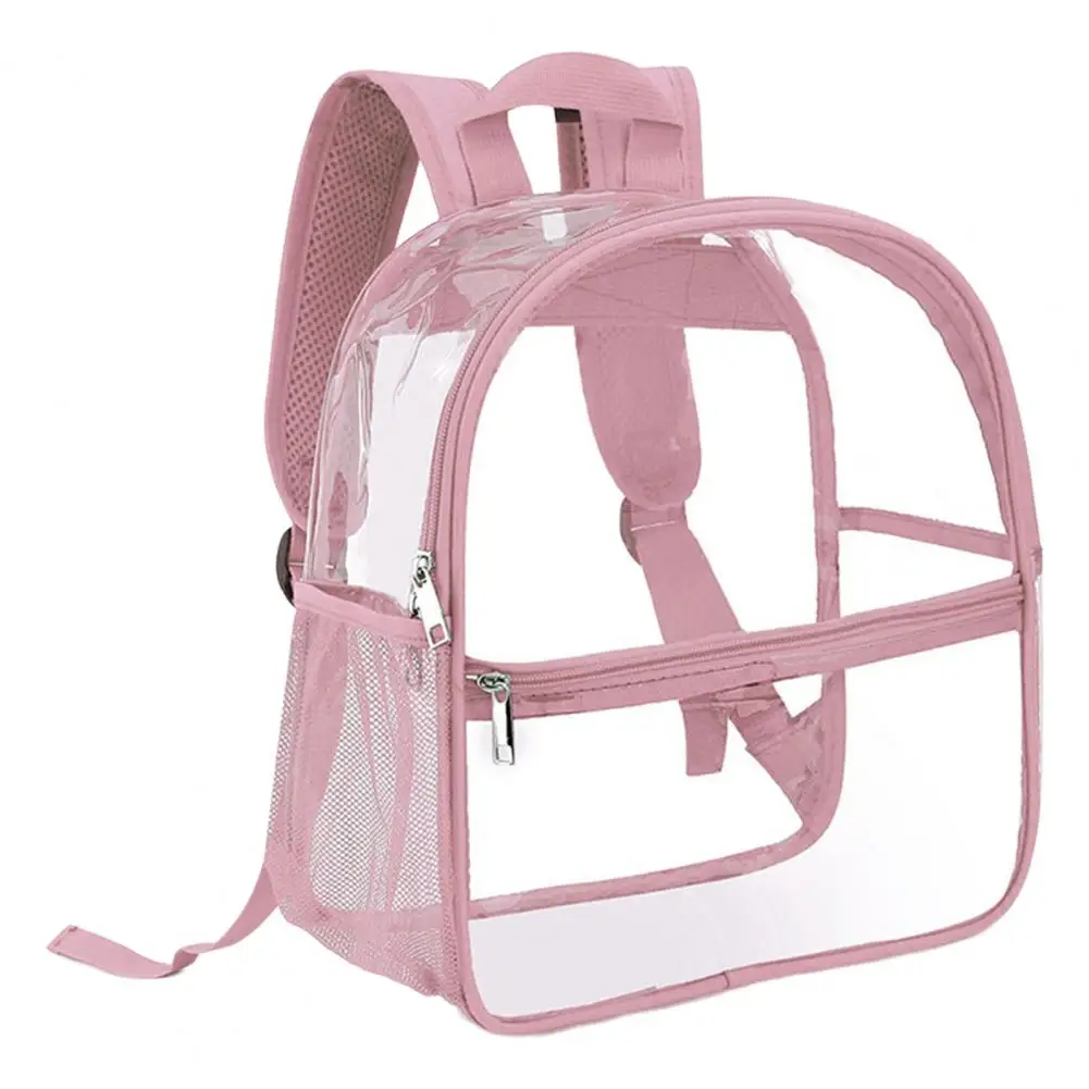 Transparent Backpack Student Bag Large Capacity Waterproof Zipper Travel Storage Bag Unisex Shoulder Backpack Outdoor Supplies