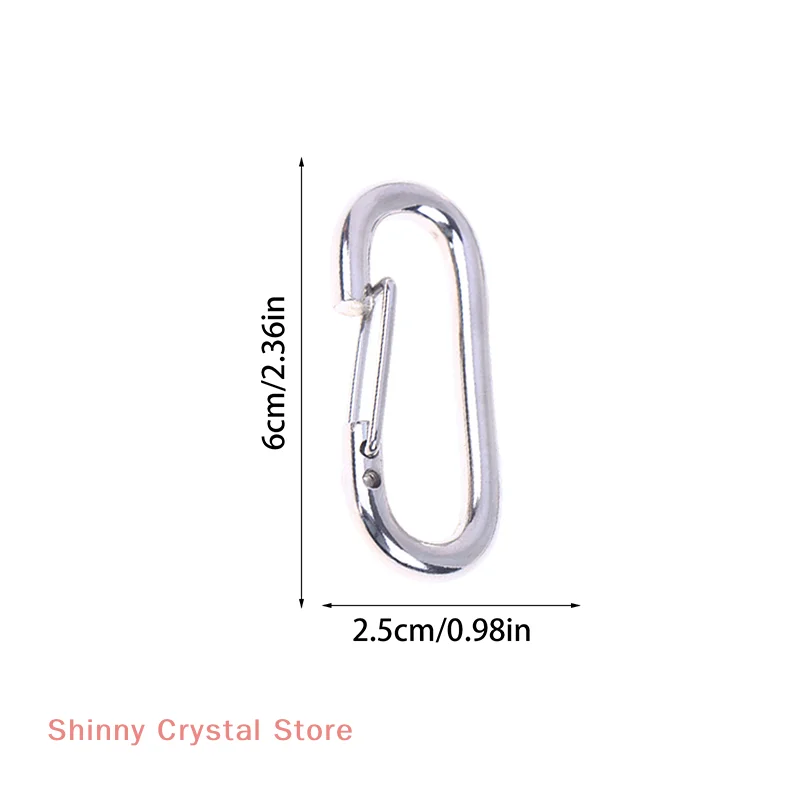 1/3/5Pcs Metal Oval Keyrings Carabiner Clip Snap Hooks Spring Openable Buckles For DIY Dog Chain Connector Pendants Bag Keychain