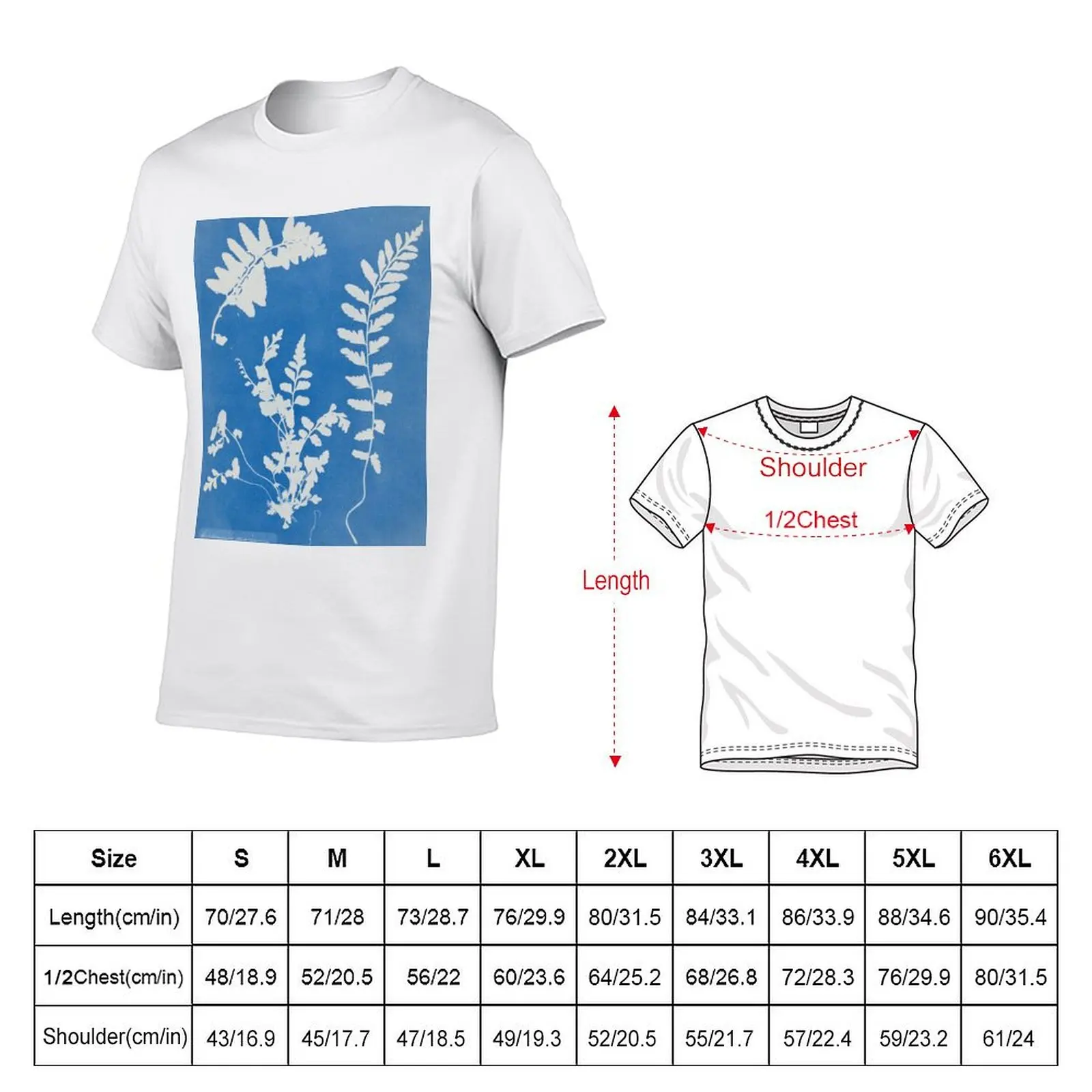 Anna Atkins Cyanotype Fern, 1854 T-Shirt Holiday All Match T-Shirt