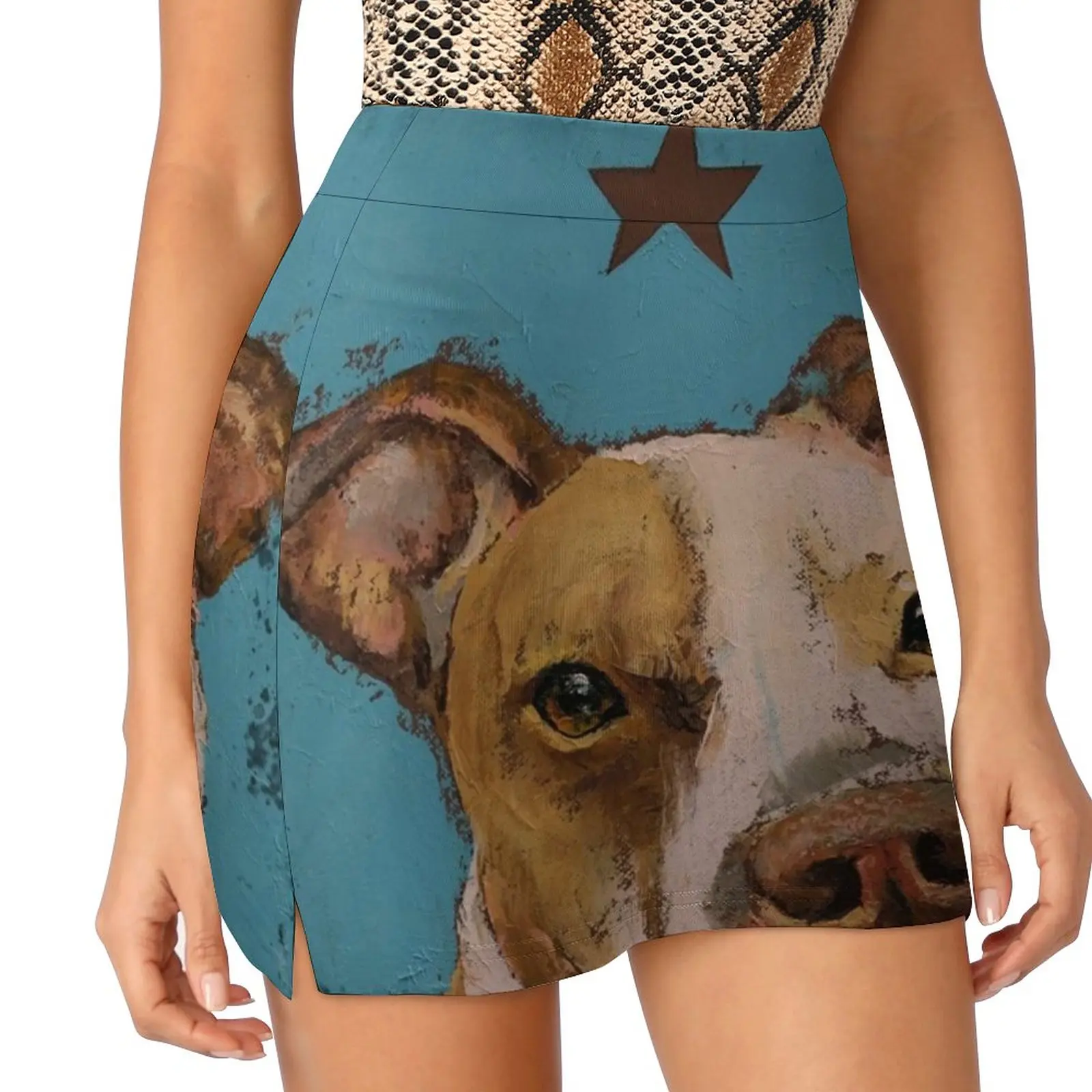 American Pit Bull Women's skirt With Pocket Vintage Skirt Printing A Line Skirts Summer Clothes Dog Dogs Pit Bull Pitbull