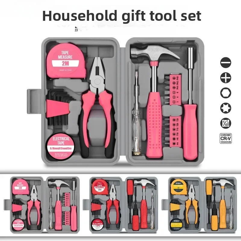 Able Multifunctional Household Toolbox Hardware Tools Daquan Combination Tape Measure Manual Maintenance Tool Set