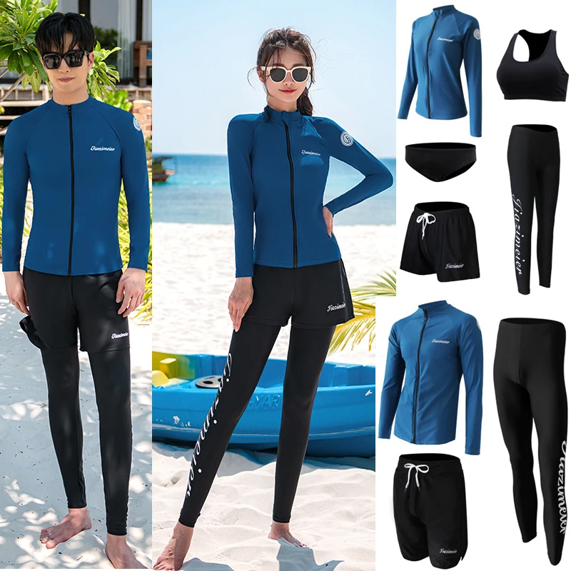 

Wisuwore Diving Suit Jellyfish Suit 2023 Slimming Snorkeling Long Sleeved Swimsuit Split Suit Couple Surfing Suit Men's Swimsuit