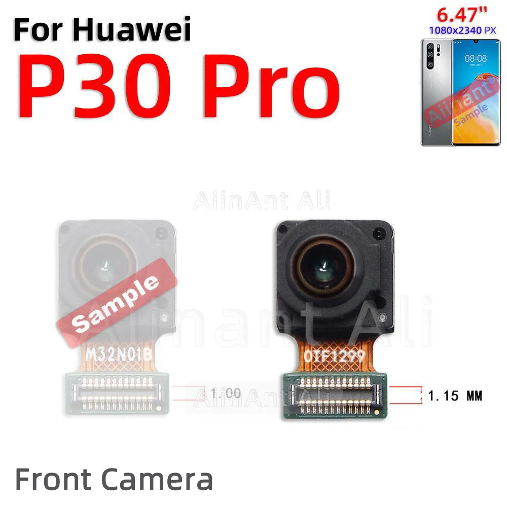 AiinAnt Front Camera Flex Cable For Huawei P30 Lite Pro Rear Main Back Camera Module Flex Phone Repair Spare Parts