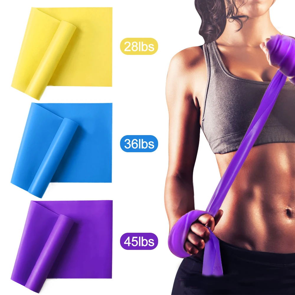 Paquet de 3 bandes de résistance de Yoga entraînement de force bandes élastiques extensibles TPE bande de résistance élastique de Fitness pour hommes et femmes