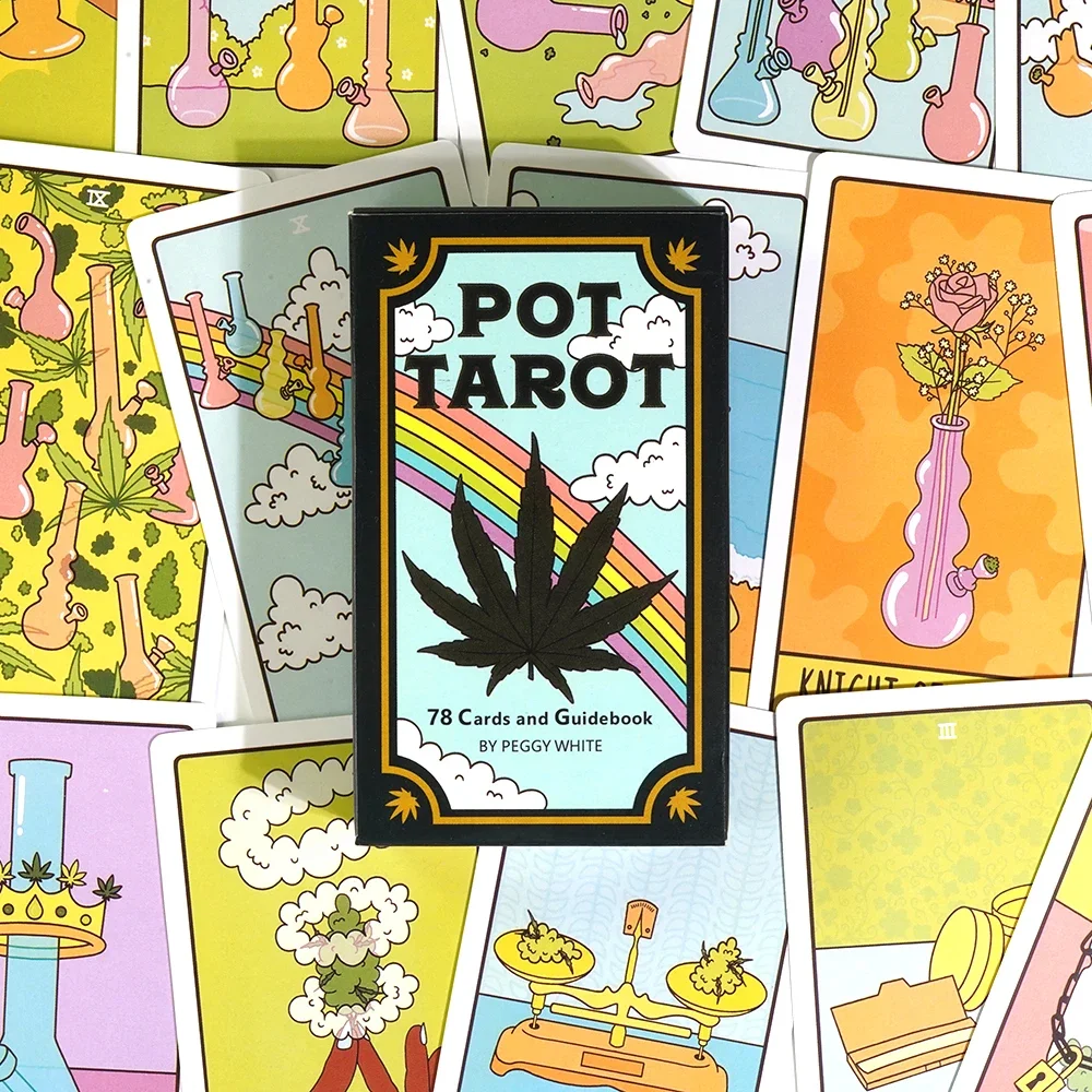 Pot Tarot 78 pièces jeu de cartes Version de voyage taille de poche Witchy débutant Tarot apprentissage cartes de Tarot