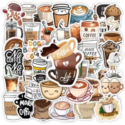 Watercolor Illustration Coffee Stickers DIY Kids Toy Gift Decal for Phones Laptops Cup Luggage Waterproof Latte Mugs Collections