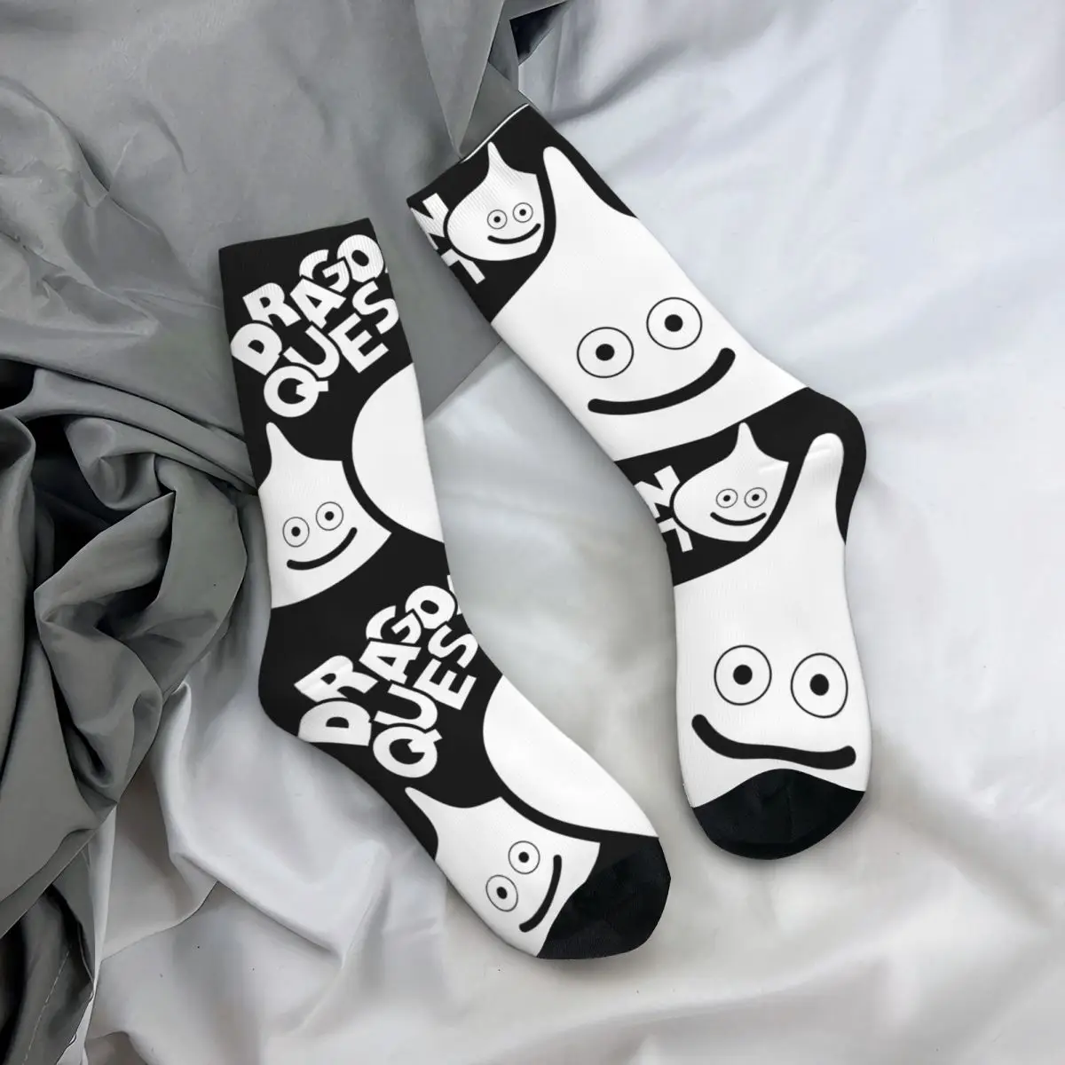 Lustige glückliche Männer Kompression socken Schleim Vintage Harajuku Drachen Quest Spiel Hip Hop Neuheit Muster Crew verrückte Socke