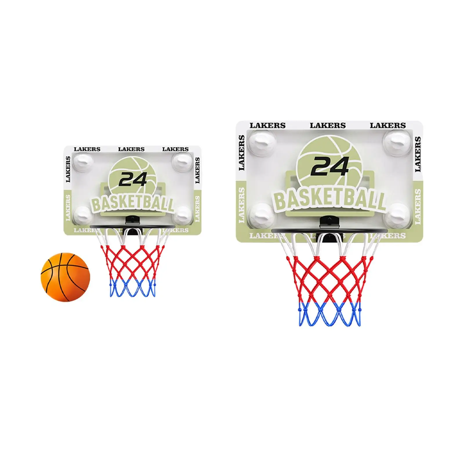 Indoor Basketball Hoop Backboard Games, Easy to Install Suction Cup Mounted Equipment for Over The Door Yard Gifts