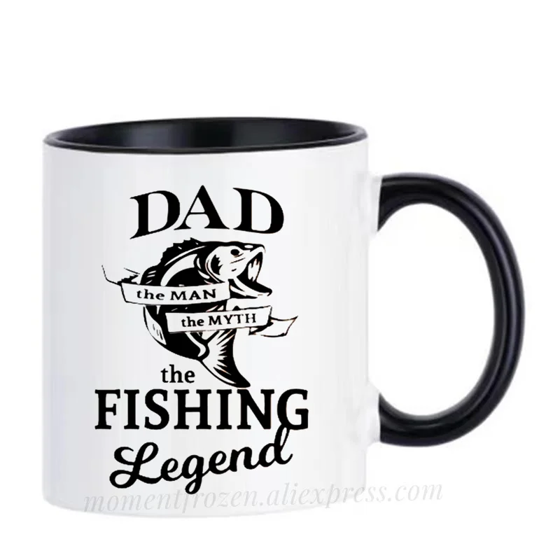 

Dad Cups Papa Coffee Mugs Caffeine Cocoa Tea Daddy Mugen Father's Day Fisher Gift Fishing Tableware Coffeeware Teaware Drinkware