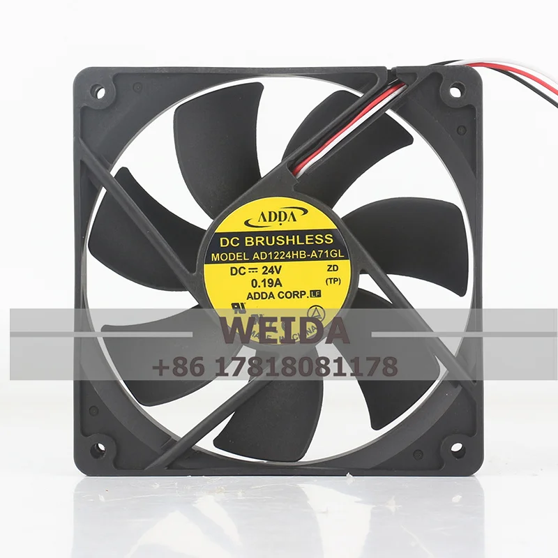 AD1224HB/LB/MB-A71GL/AD1224MB-A71/A72GL ADDA DC24V 0.19A 12025 Dual ball cooling fan 120*120*25MM