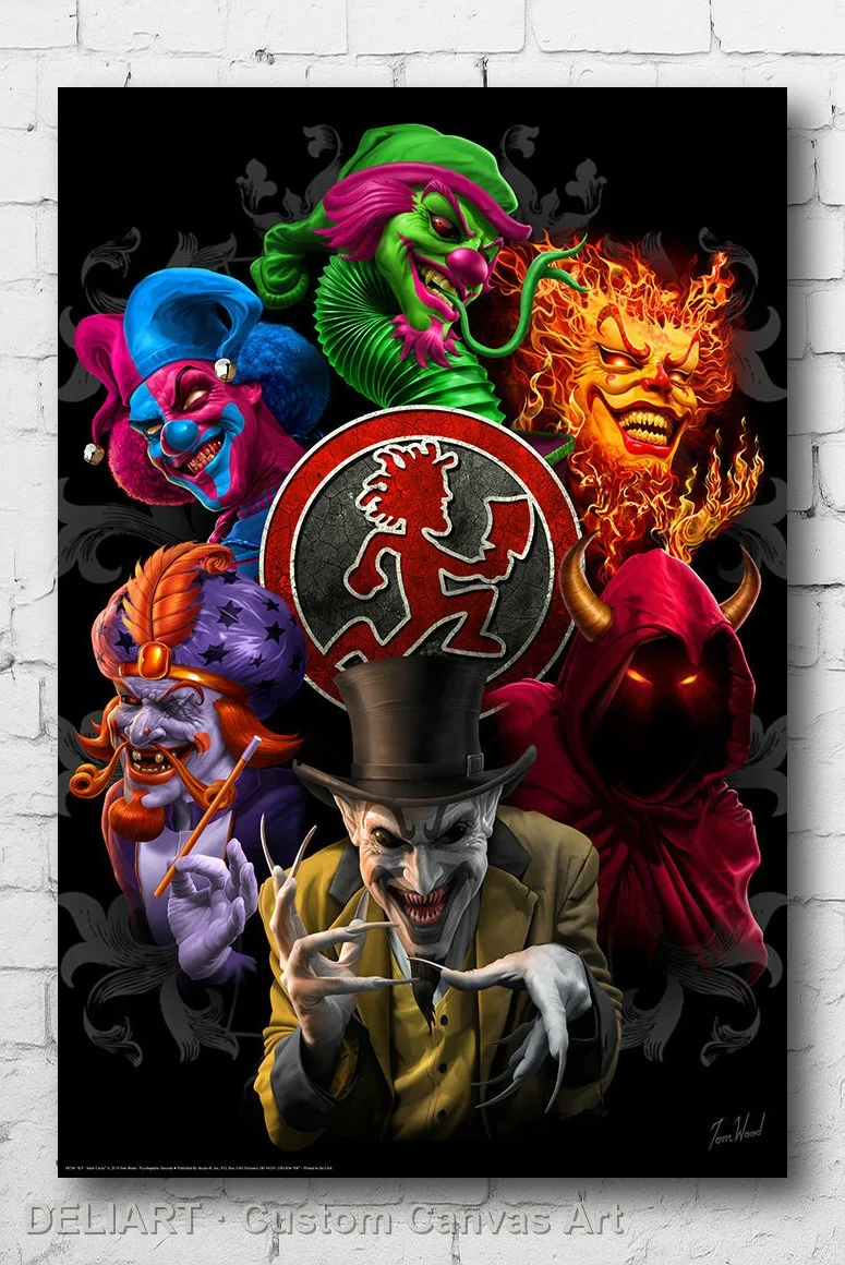 

INSANE CLOWN POSSE - CIRCLE Canvas Poster MUSIC Custom Size Available Room Decoration Home Decor Wall Art