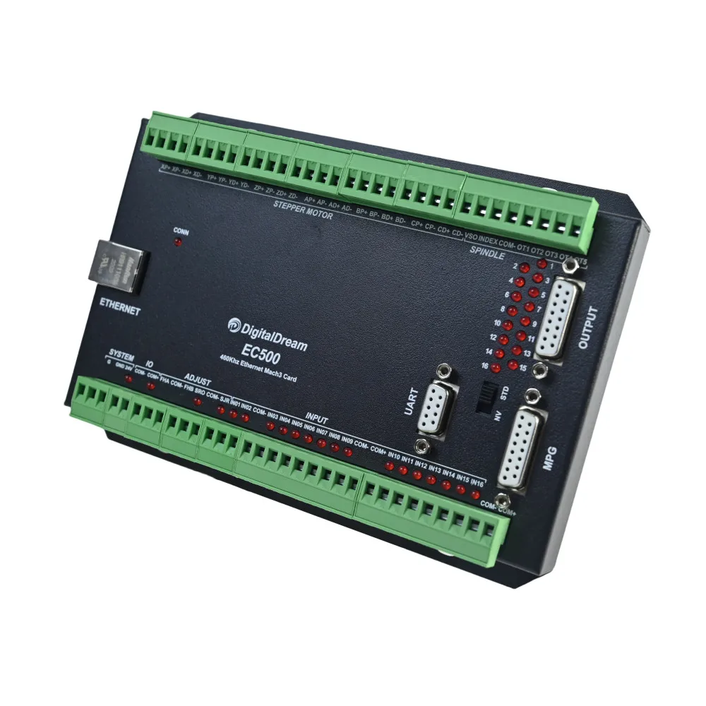 The Newest 3/4/5/6Axis Mach 3 CNC Controller EC500 Ethernet Breakout Board CNC For CNC Control System