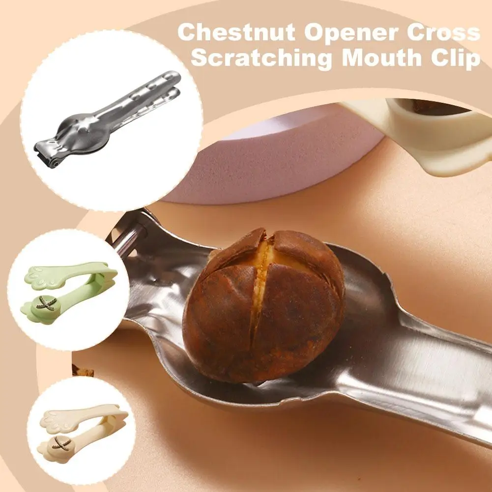 Chestnut Clip Chestnut Tool Cross Chestnut Opener Multifunctional Nut Walnut Clip Opener Tool Sheller  Kitchen Utensils Kit