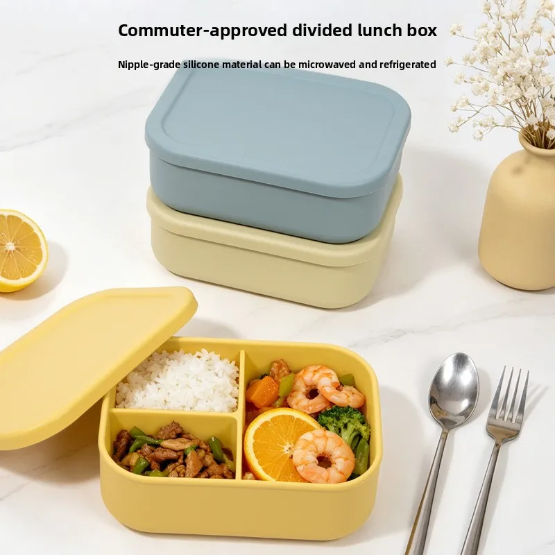 Universal family microwave divisible bento box, BPA-free portable lunch box, stylish fat-loss meal box