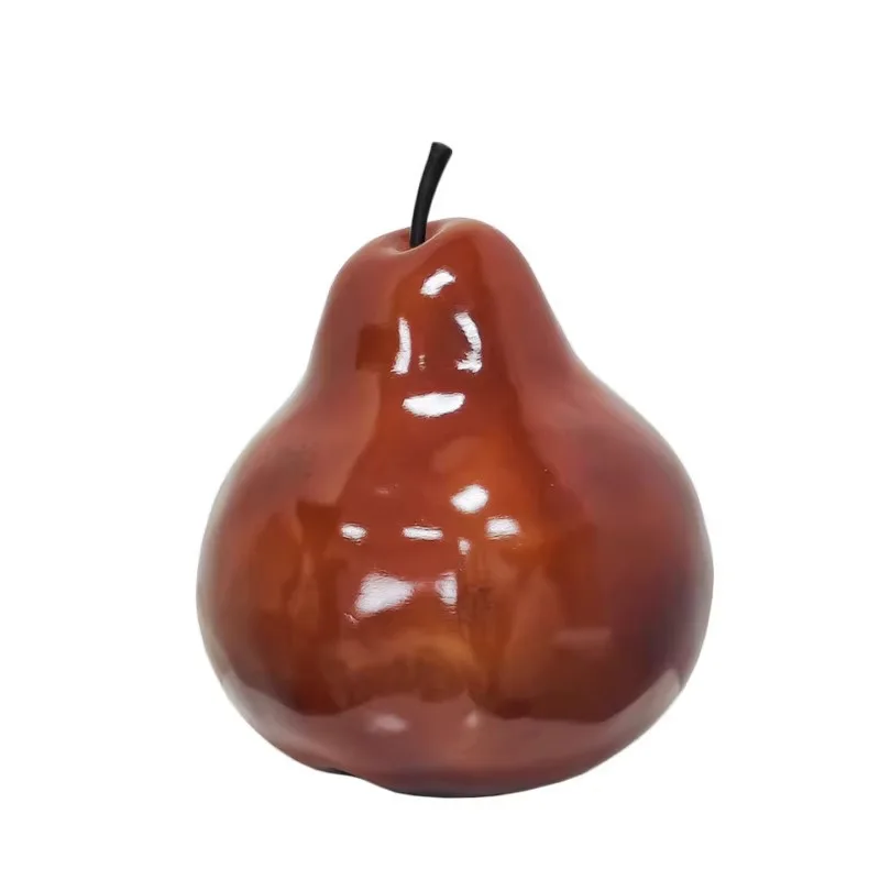 

Nordic retro pear statue decoration, Wabi Sabi style resin handicraft decoration, modern home living room desktop art decoration