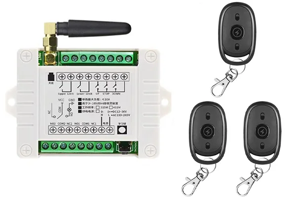 433Mhz RF DC12V 24V 36V Electric Door/Curtain/Shutters Limit Wireless Radio Remote Control Switch For Forward and Reverse Motors