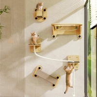 Wall Mounted Suction Cup Cat Hammock Window Hanging Transparent Cat Scratching Post Cotton Rope Climbing Frame Pet Supplies
