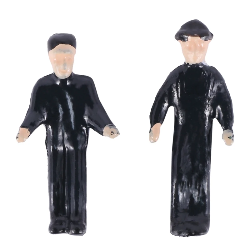 100 sztuk 1:87 figurki malowane figurki miniatury pracowników kolejowych z wiadrem i drabinką