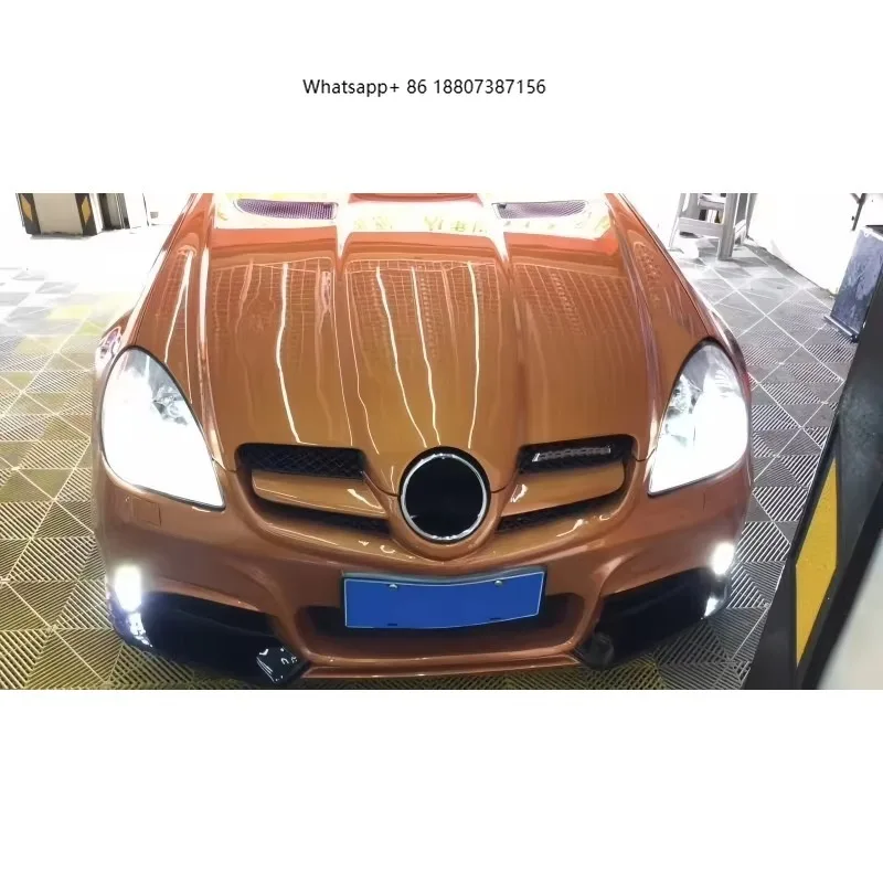 

For MercedesBenz SLK200350 Repair Kit Upgraded ROWEN Bumper and Parts Including Rear Wing Side Skirts Exhaust Front Rear Bump