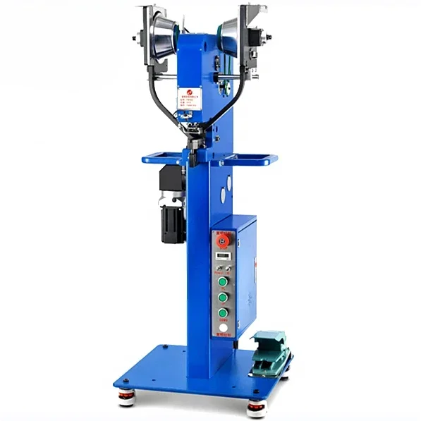 fully automatic snap button attaching machine with safety equipment