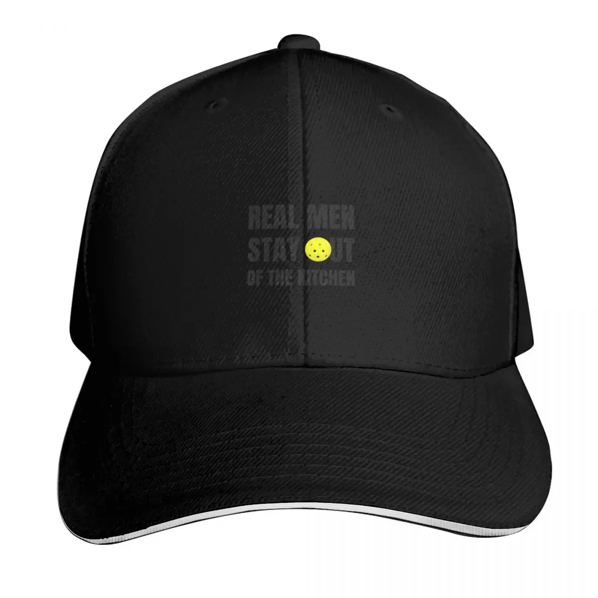 

Mens Funny Real Men Stay Out of the Kitchen Pickleball Baseball Cap Vintage summer hat Baseball Men Women's