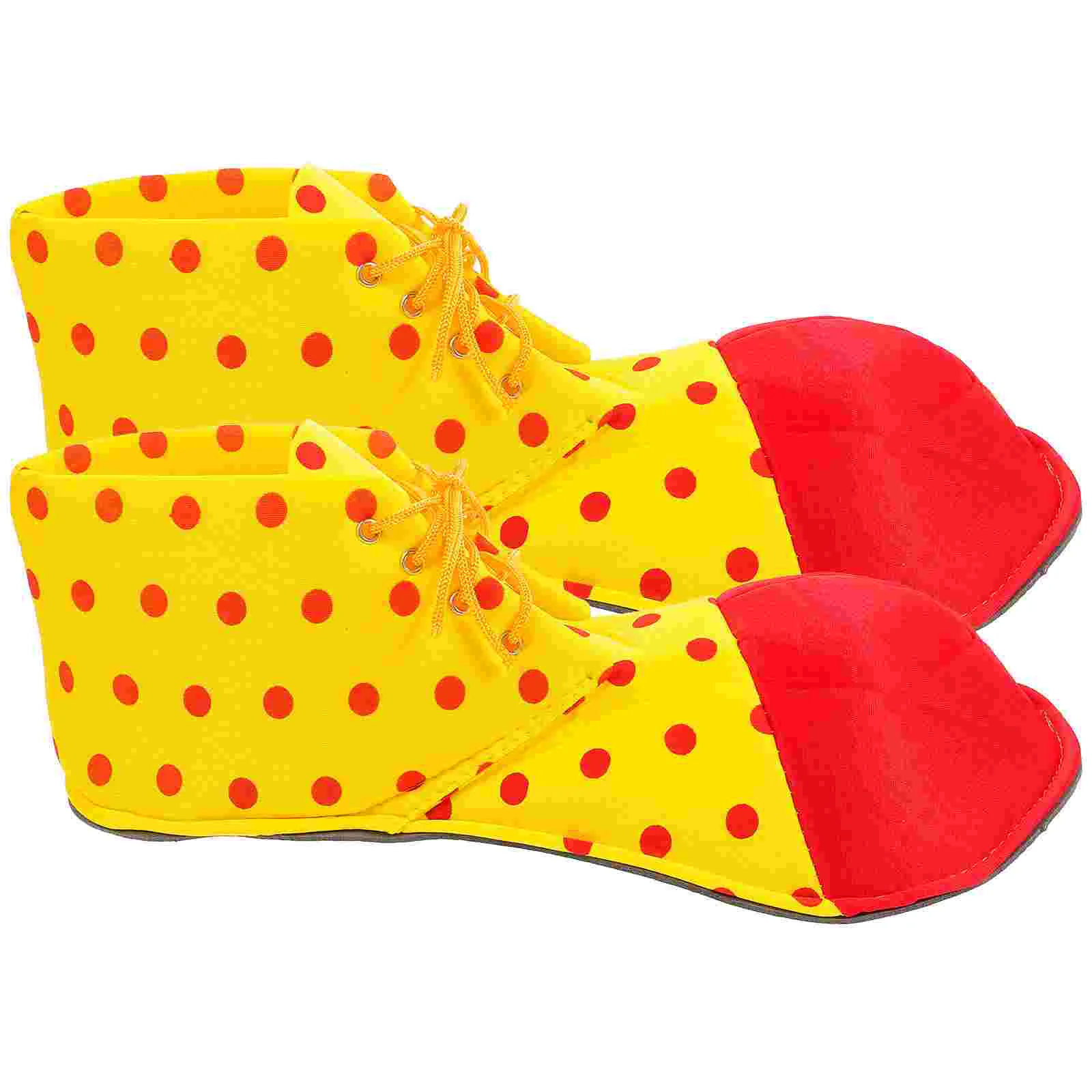 A Pair of Average Size Clown Shoes Dot Halloween Costume Clown Shoes for Women Men (02) clown shoes adult men