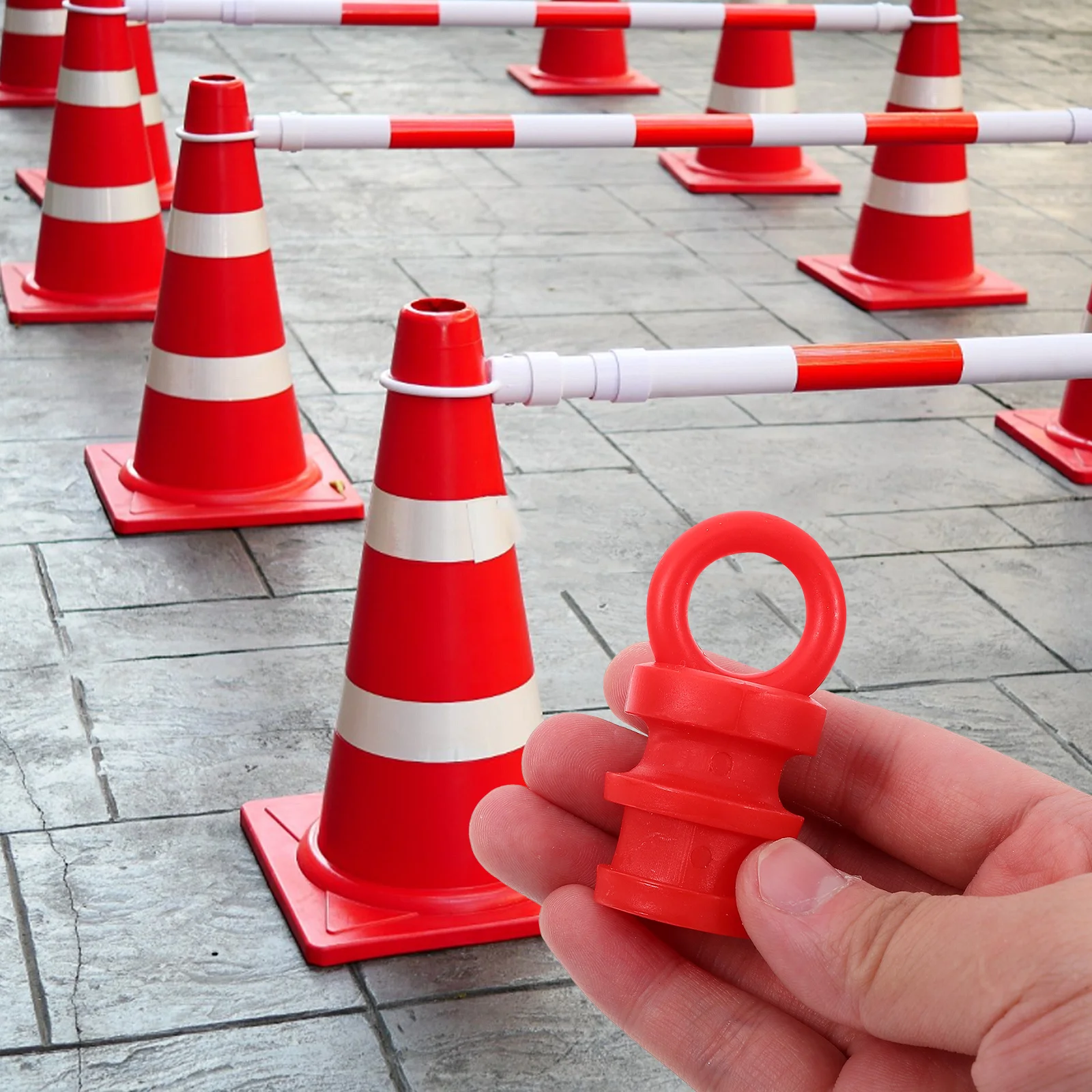 6Pcs Rubber Caps Decorative Post Toppers Multifunctional Fence Guardrail Warning Post End Protection Rubber Caps