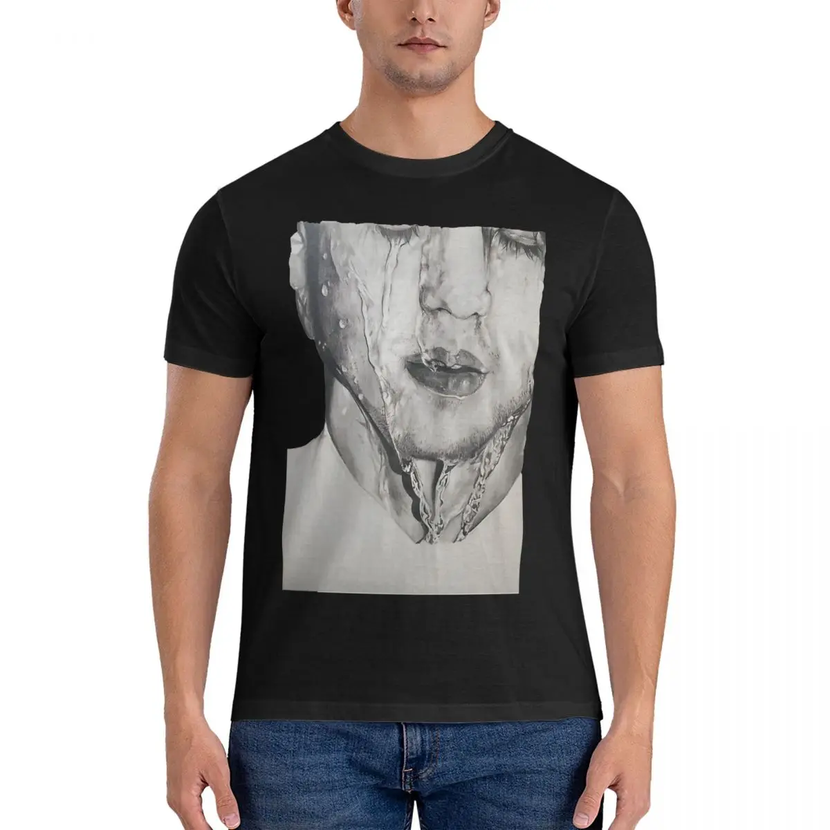 Michael Scofield Drawing Men's T Shirt Wentworth Miller Awesome Tee Shirt Short Sleeve Crewneck T-Shirt Cotton Birthday Present