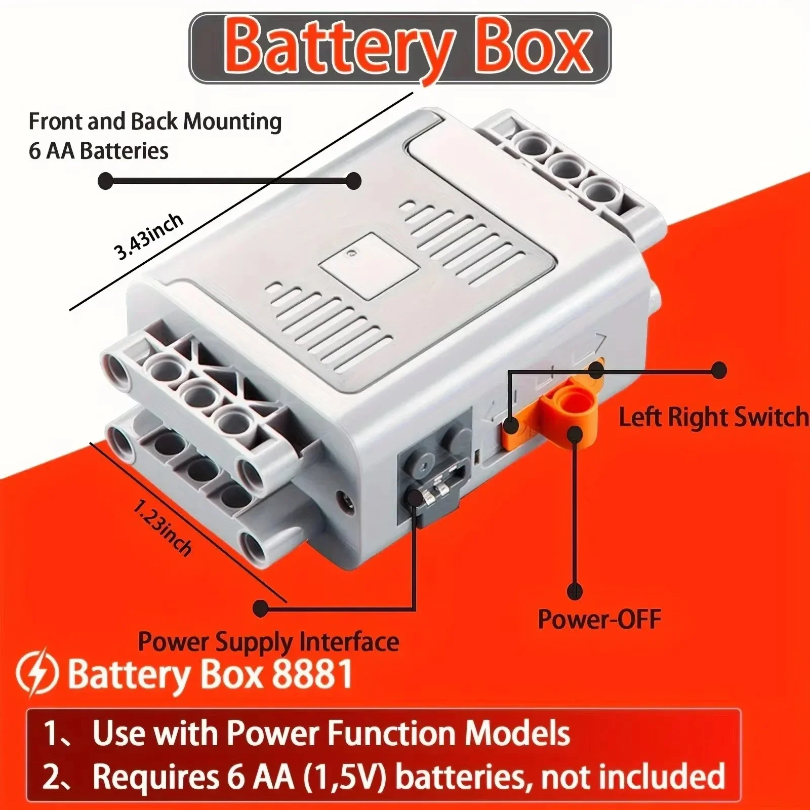 Piezas técnicas MOC, funciones de potencia, servomotor, Control remoto, caja de batería, conjunto de luces, receptor de Control remoto de velocidad IR, juguete