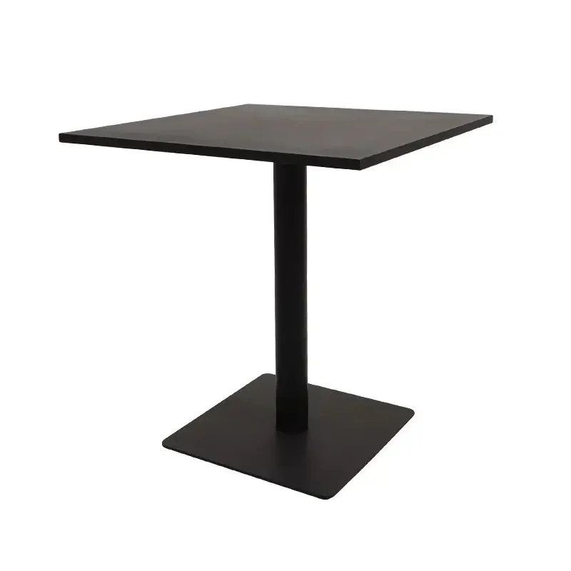 

Hot Selling Villa Courtyard Garden Simple Square Dark Color Metal Steel Outdoor Tables For Dining