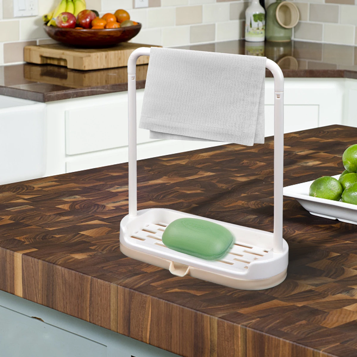 

2pcs High Quality Plastic Towel Rack Space Saving Kitchen Storage Shelf Hygienic Tea Holder Bracket For Bathroom Kitchen Use