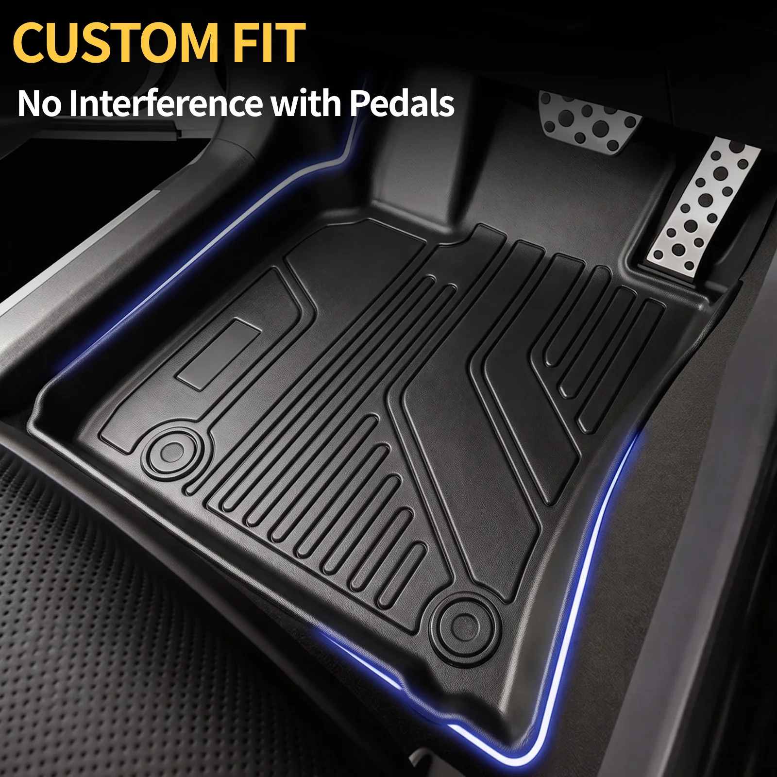 For 2025-2026 Camry 4PCS TPE Floor Mats Custom Fit Full Set All Weather Waterproof Anti-Slip Odorless Easy Clean Heavy Duty Car Floor Liners