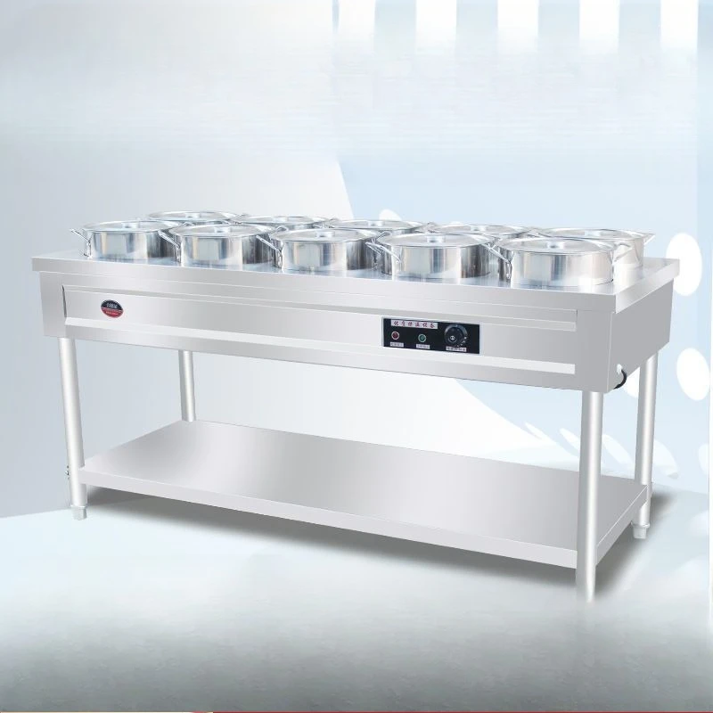 

Large-capacity stainless steel thermal insulation porridge truck commercial electric heating constant temperature breakfast