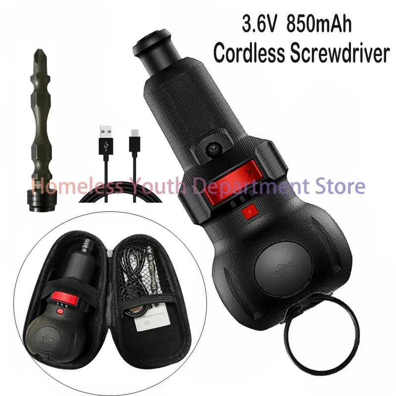 

Аккумуляторная электрическая отвертка 3,6 В, 850 мАч, 400 об/мин, 1/4 дюйма, для дома, перезаряжаемая, ручная мини-дрель