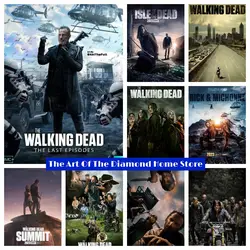 DIY Classical Zombie TV The Walking Dead Diamond Painting Daryl And Rick Horror Skeleton Poster Cross Stitch Handwork Wall Decor