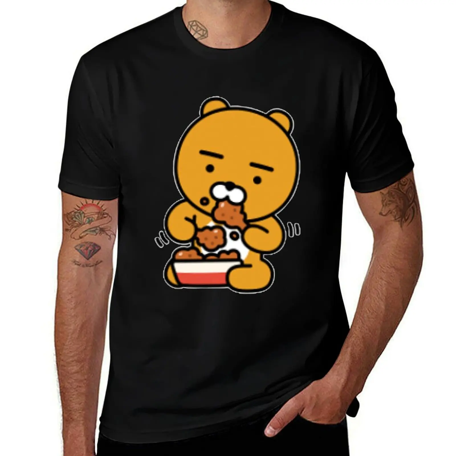 

KakaoTalk Friends Hello! Ryan - Grubbin_ ( ) Premium Scoop T-Shirt funny gifts luxury designer mens graphic t-shirts