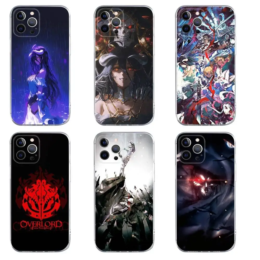

O-Overlord-d cartoon Phone Case For iPhone 16,15,14,13,12,11,Pro,Max,Xs,Xr,X,7,8,Plus,Mini Silicone Clear Cover