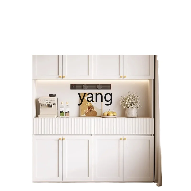 

LTT solid wood blister dining side cabinet integrated storage cabinet against the wall household tea cabinet