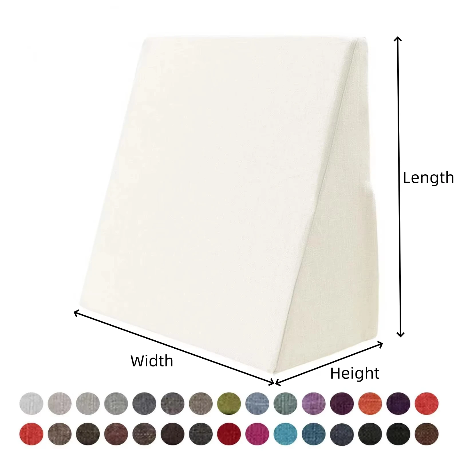 Backrest Cushion Triangular Wedge Pillow at The Head of The Bed, Padding Sponge Right-angled Pillow, Bed Seam Triangular Cushion