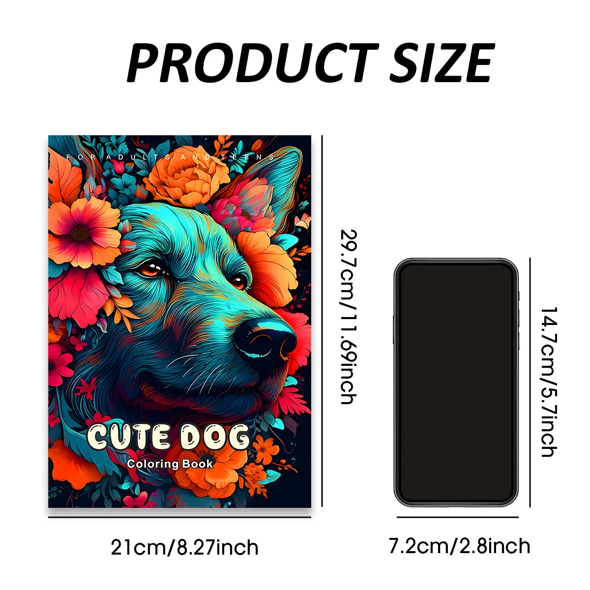 New Hot Selling A4 Cute Dog Adult Coloring Book, Thickened Doodle Fill-in Notebook