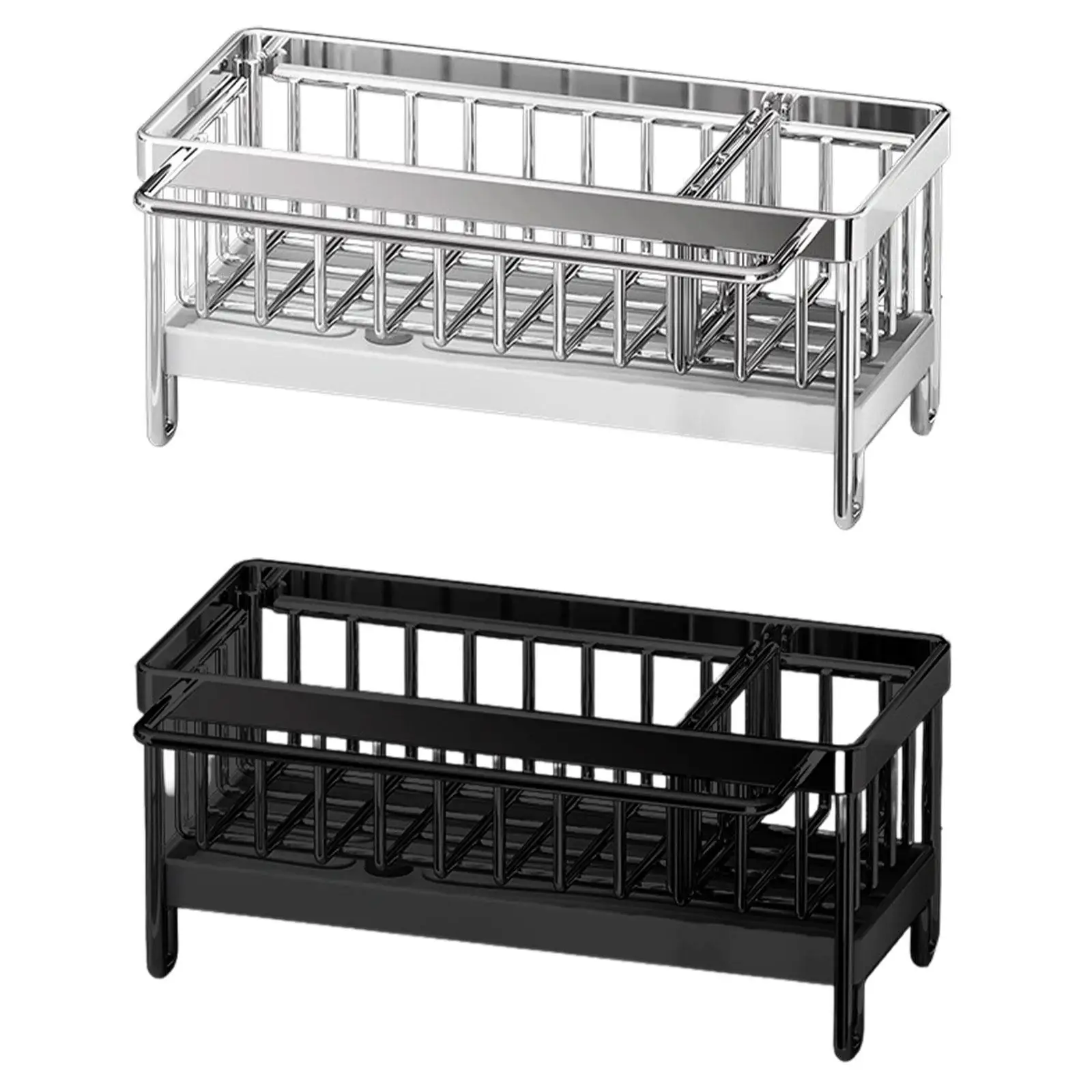 

Держатель губки для кухонной раковины, органайзер для кухонной раковины, практичный, нержавеющий, со сливным поддоном для ванной комнаты, бутылки с мылом для рук, раковина