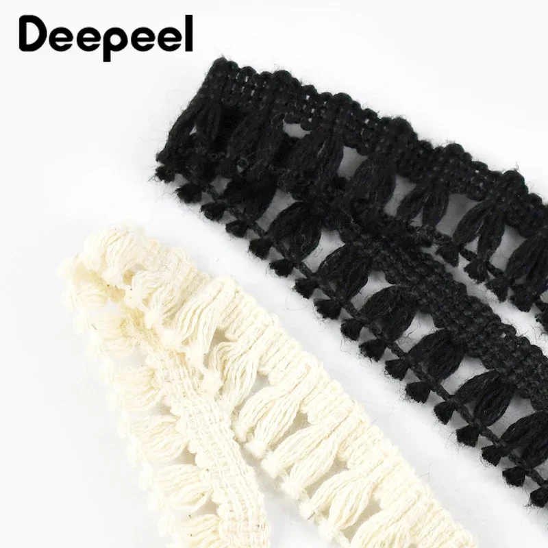 Cotton Tassel Fringes Lace Trim Ribbons for Curtain Sofa Clothes Decoration HomeTextile Sewing Accessories 5/10/20 Meters 18mm