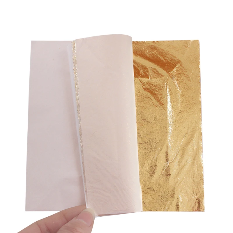 Color 2.0, Imitation Gold Leaf, Copper Foil , 100 Leaves per pack  16 x 16 cm  for  art work, gilding work,decoration work