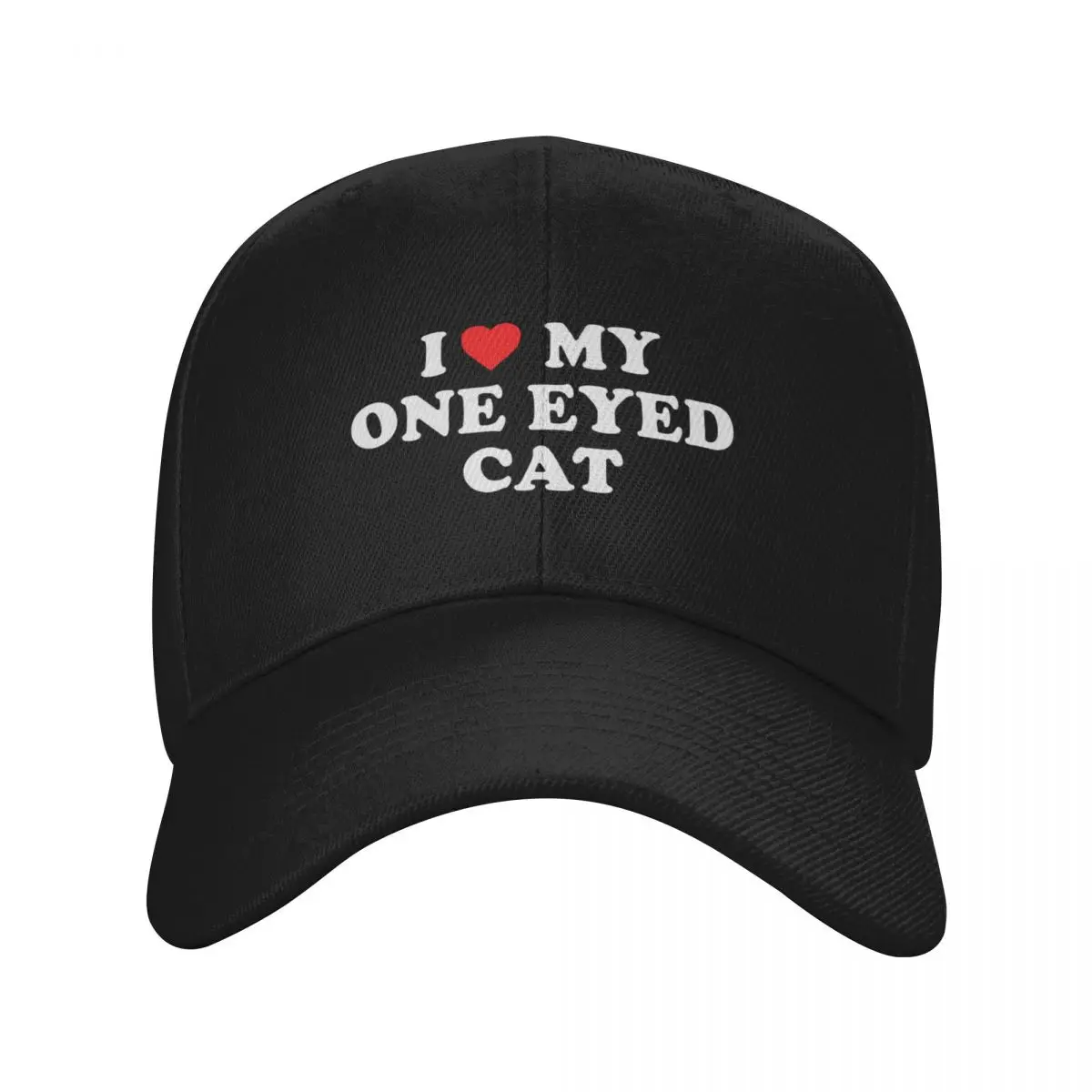 i love my one eyed cat Baseball Cap Sunscreen Hat men New Hat For Girls Men's