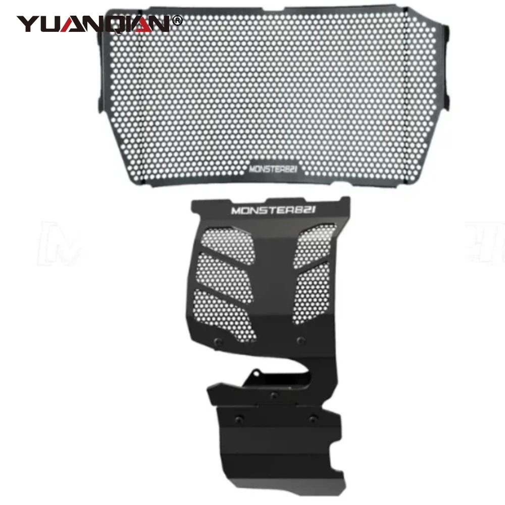 Radiator Guard Protection Oil Cooler Cover Protector FOR Ducati Monster 821 Stealth Dark Stripe 20013 - 2017 2018 2019 2020