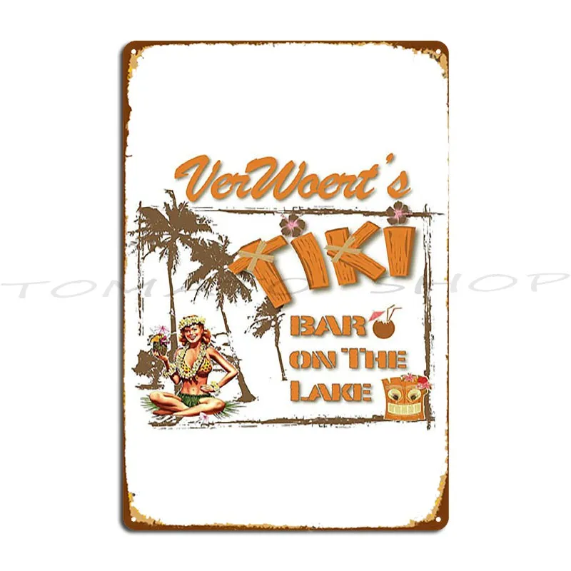 Cocktail Hour Tiki Bar Metal Plaque Poster Wall Mural Create Wall Decor Painting Printing  Tin Sign Poster